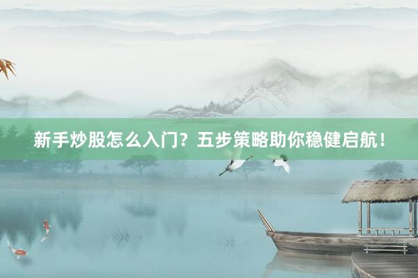 新手炒股怎么入门？五步策略助你稳健启航！