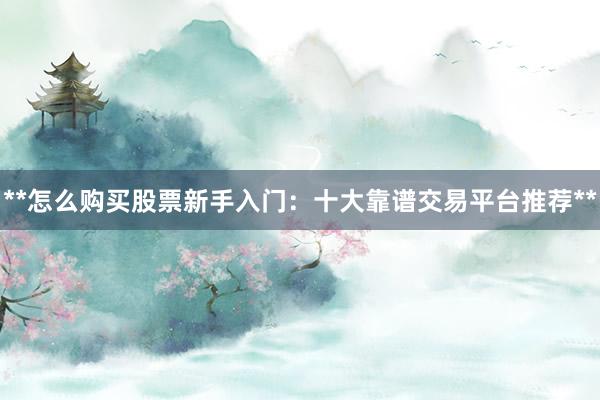 **怎么购买股票新手入门：十大靠谱交易平台推荐**