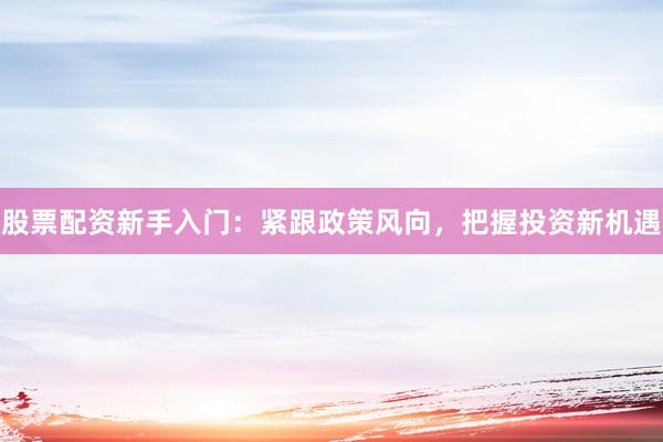 股票配资新手入门：紧跟政策风向，把握投资新机遇