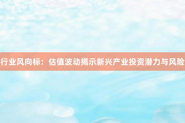 行业风向标：估值波动揭示新兴产业投资潜力与风险