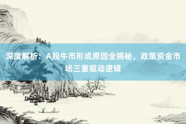 深度解析：A股牛市形成原因全揭秘，政策资金市场三重驱动逻辑