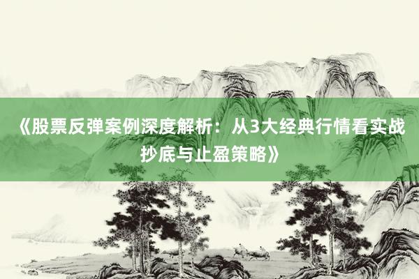 《股票反弹案例深度解析：从3大经典行情看实战抄底与止盈策略》
