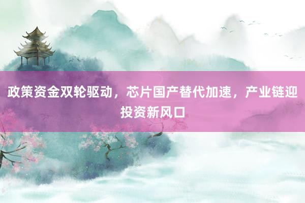 政策资金双轮驱动，芯片国产替代加速，产业链迎投资新风口